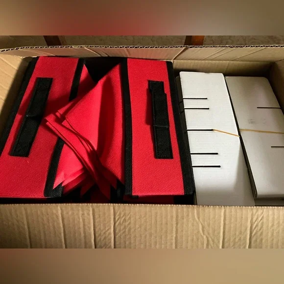 NIB FREE SHPG 2 Red Ornament Storage Boxes each holds 72 ornaments. - Picture 4 of 6